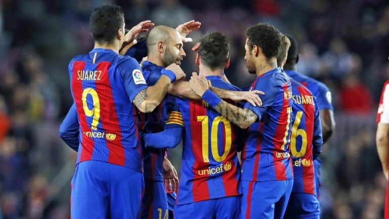 Barça, tutto in una notte. Goleada al Gijon e vetta solitaria della Liga. Ma Luis Enrique dice addio!