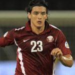 Qatar’s Sebastian Soria controls the bal