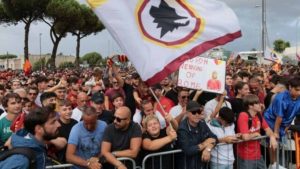Tifosi Roma all'aeroporto