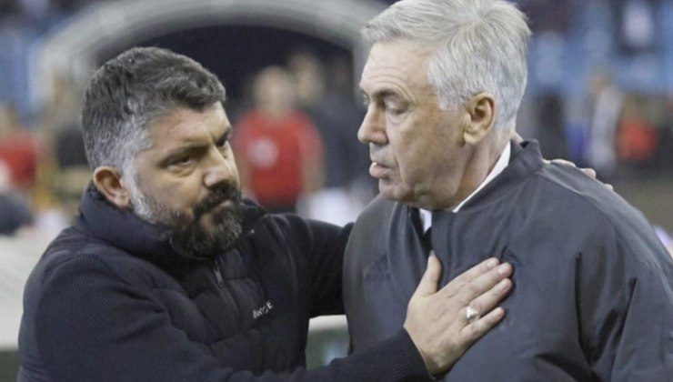 Ancelotti e Gattuso allo stadio