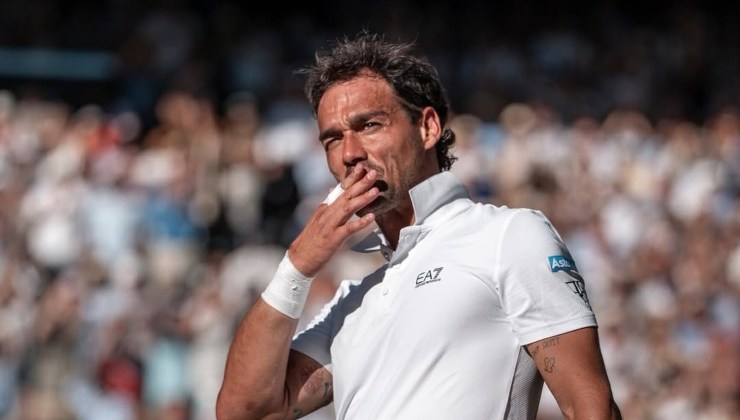 Fabio Fognini in campo