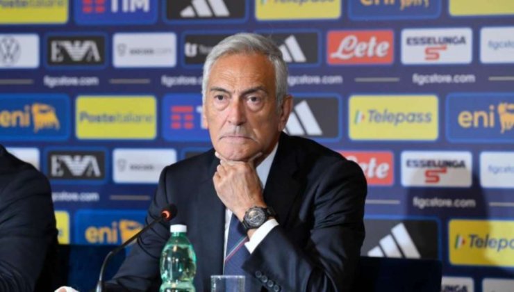 Gabriele Gravina in conferenza stampa